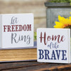 Home of the Brave Square Block (SET OF 2)