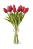 13.5 inch Red Real Touch Mini Tulip Bundle (12 Stems)