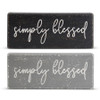 Assorted 11.75 inch Black & Gray Simply Blessed Wood Signs