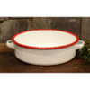 Red Rim Enamelware Mini Bake