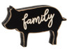 Family Distressed Black Pig Sitter