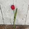 14in Foamy Tulip Bud w. Leave-Red