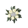 15 Inch White Real Touch Peony Candle Ring (4"Dia.)