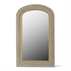 42 Inch Rounded Top Gray & Gold Framed Mirror