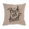 16 Inch Square Tan & Black TRICK OR TREAT Pillow