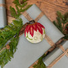 RED & GREEN EMBOSSED ORNAMENT