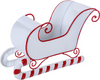 Enml R/W C.Cane Stripe Sleigh