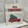 Christmas Station Wagon Canvas Plaque