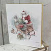 Santa Sleigh Canvas Plaque