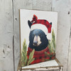 Bear in Sweater Canvas Print Plaque