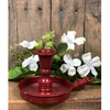 Red Distressed Taper Candle Holder 4"x6.75"