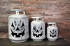 White Wash Pumpkin Cylinders Set of 3 5x8, 6x10 and 8x13in