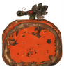 9.5" H WOOD TIN ROUND PUMPKIN