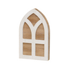 White/Wood Arch Window