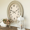 32" OVAL WOOD WALL CLOCK