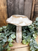 Whitewashed Wooden Mushroom 4x5in