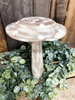 Whitewashed Wooden Mushroom 6x9in