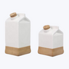 Ceramic Milk Carton Vase Set Of 2