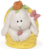 Spring Bunny In Woven Basket