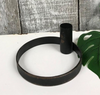 BLACK CIRCULAR TAPER CANDLE HOLDER