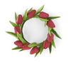 RED REAL TOUCH MINI TULIP CANDLE RING
