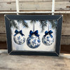 HMK352L Three Blue Ornaments