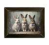 HMK532L THREE BOW BUNNIES 12X16 LATH