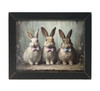 HMK532L THREE BOW BUNNIES 12X16 LATH
