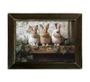 HMK557L THREE BUNNIES ON SHELF 12X16 LATH