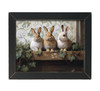 HMK557L THREE BUNNIES ON SHELF 12X16 LATH
