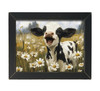 HMK632L HAPPY FLORAL COW 12X16 LATH