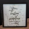 SCRIPTURE DROP BOX 18X18 FRAME CREAM