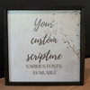 SCRIPTURE DROP BOX 18X18 FRAME WHITE/BROWN