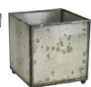 6.25"H X 6.5"SQ MERCURY GLASS CUBE