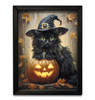 HMK946 Pretty Black Witch Kitty Box Frame