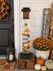HMK1252P Blue Pumpkin Stack Porch Sign