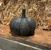 Wide Black 3D Carved Pumpkin