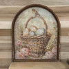 ARCHED FRAMED EGGS IN BASKET PRINT