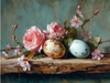 HMK1471L Easter Eggs and Blossoms
