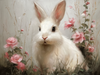 HMK1488 Sweet Bunny in Flowers Box Frame