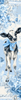 HMK1556P Blue White Cow Porch Sign