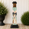 HMK1562P Spring Dotted Bow Bunny Porch Sign
