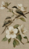HMK1567A Vintage Linen Birds Arch Frame