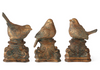 7 Inch Gold Patina Resin Bird on Scroll Pedestal ASST EACH