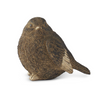 3.75 Inch Textured Brown & Gold Resin Sitting Bird