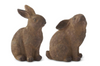 Textured Brown Resin Rabbits ASST EACH