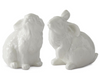 3.75 Inch White Porcelain Rabbits ASST EACH