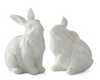 6.25 Inch White Porcelain Rabbits ASST EACH