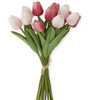 13 Inch Pink/Rose Real Touch Mini Tulip Bundle (12 Stems)