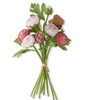 15 Inch Pink Rose Real Touch Ranunculus Bundle (10 Stems)